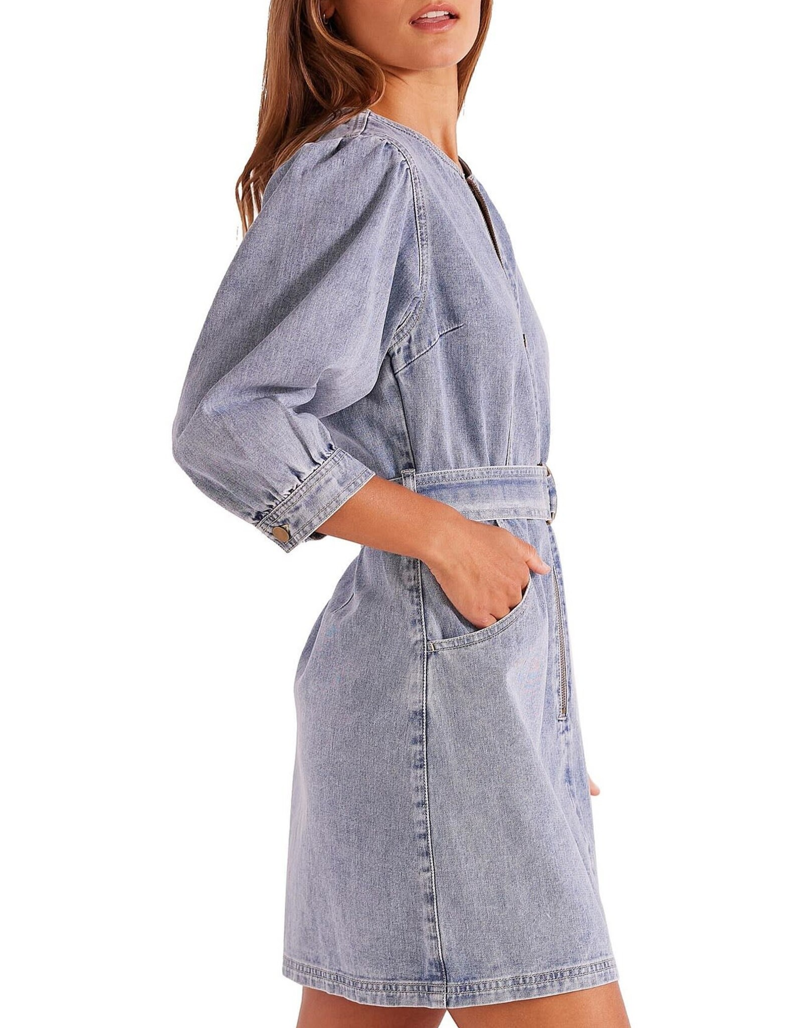 MINKPINK Junie Mini Dress Denim
