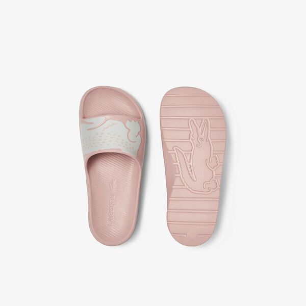 Pink outlet lacoste slides