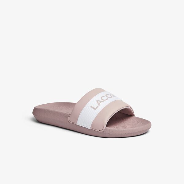 Pink lacoste store sliders