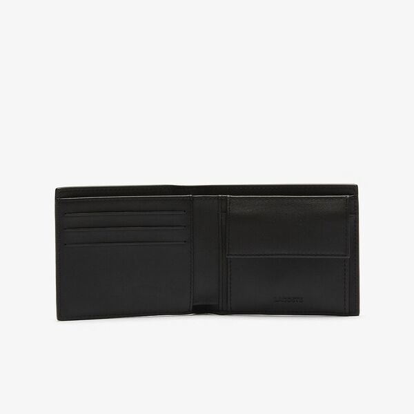 LACOSTE Billfold Leather Wallet Label A